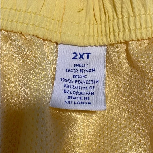 Caribbean Bright Yellow Men's Athletic swimwear  Shorts - Picture 3 of 6